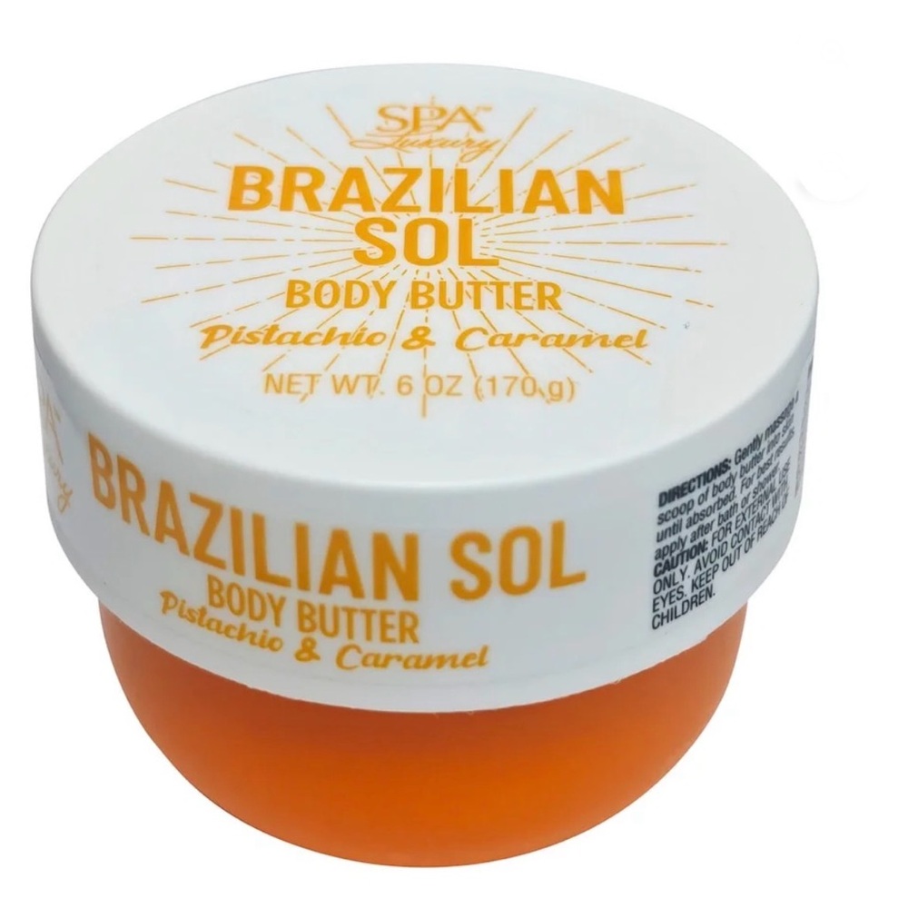SPA LUXURY BRAZILIAN SOL BOSY BUTTER Pistachio & Caramel 6 oz/179 g